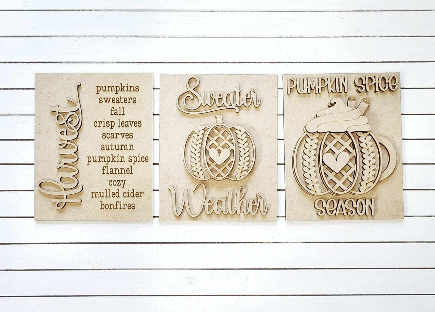 Sweater Weather: 3D Sign trio