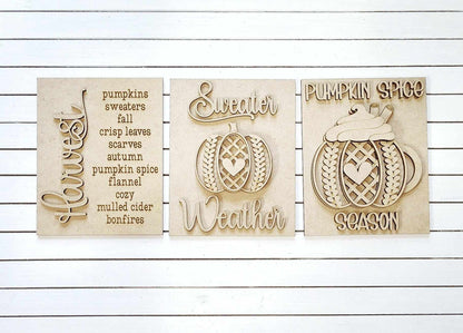 Sweater Weather: 3D Sign trio