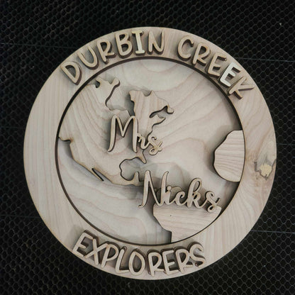 Durbin Creek Explorers:  3D round door hanger