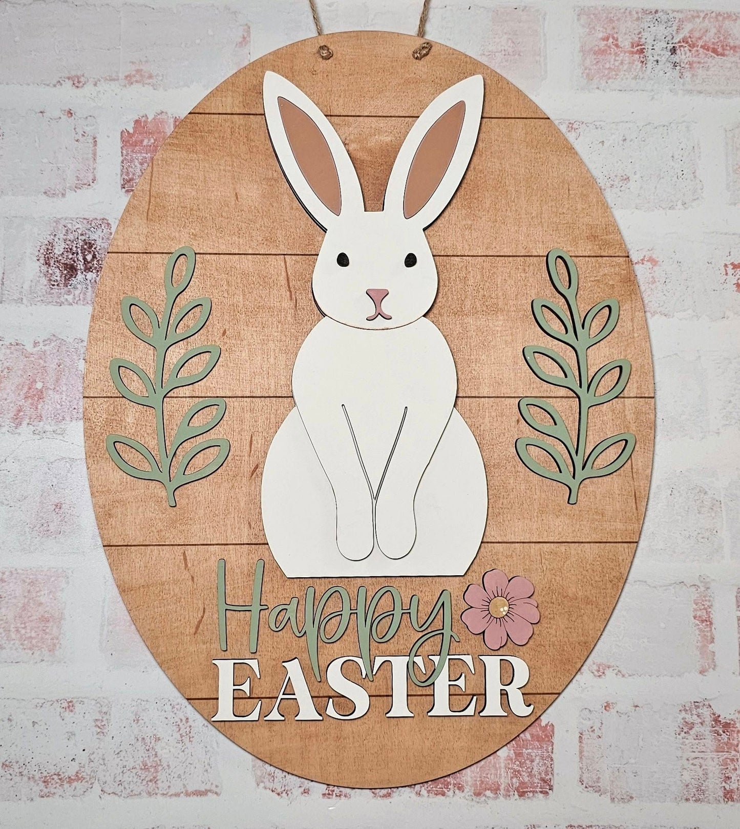 Happy Easter: 3D Oval Door hanger