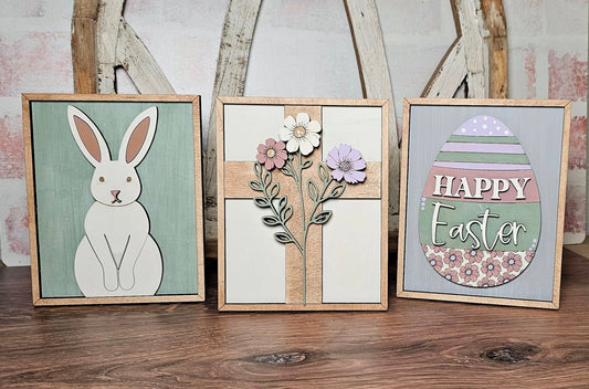 Happy Easter: 3D Sign trio