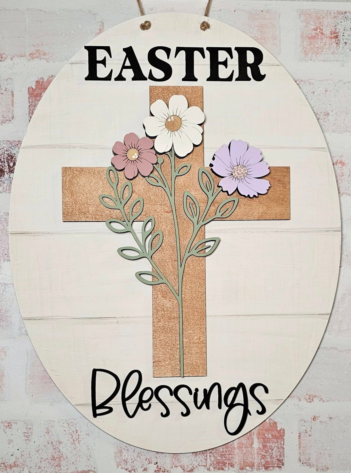 Easter Blessings: 3D Oval Door hanger