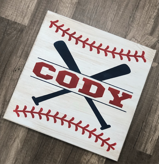 Baseball (personalized) : Square Design A1871N