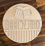 Beer n BBQ: 3D round door hanger A1876N