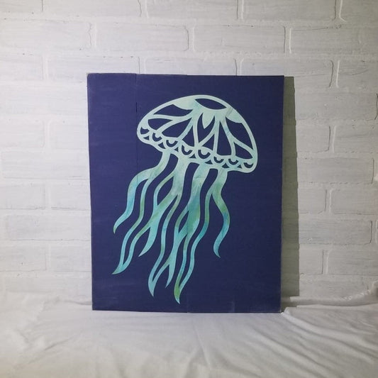 Painted-  Boho jellyfish:  Rectangle A1975N