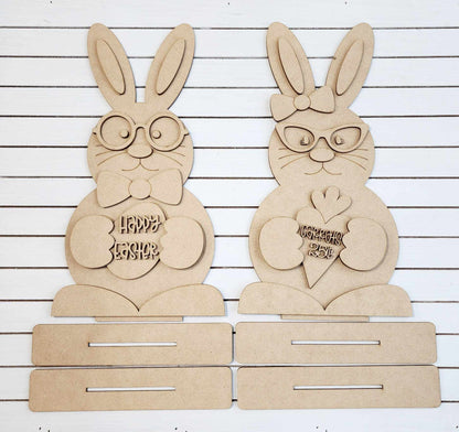 Standing Bunny Couple: Chunky Shelf Sitter A5655N