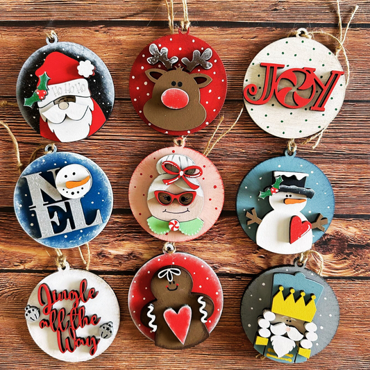 Christmas Classics -set of 9: 3D Ornaments