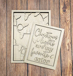 Christmas Lights Sign Duo: 3D Rectangle A5973N