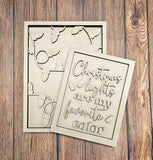 Christmas Lights Sign Duo: 3D Rectangle A5973N