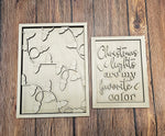 Christmas Lights Sign Duo: 3D Rectangle A5973N