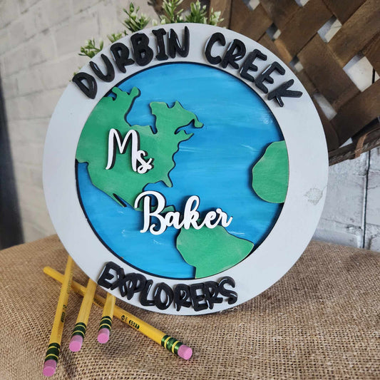 Durbin Creek Explorers:  3D round door hanger