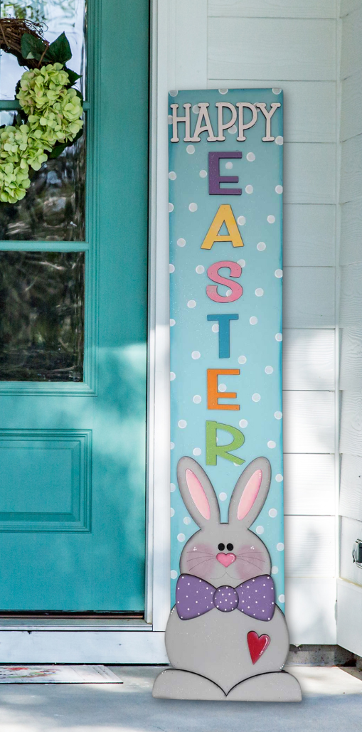 Welcome Easter Porch Leaner: 3D Plank A5656N