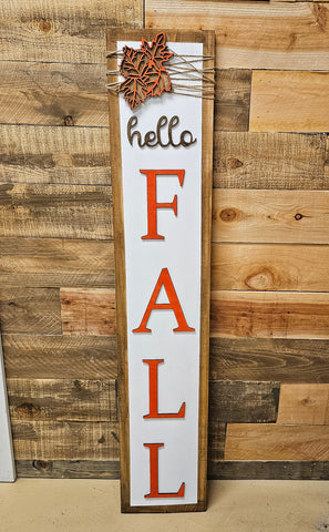 Hello FALL porch leaner: 3D Plank
