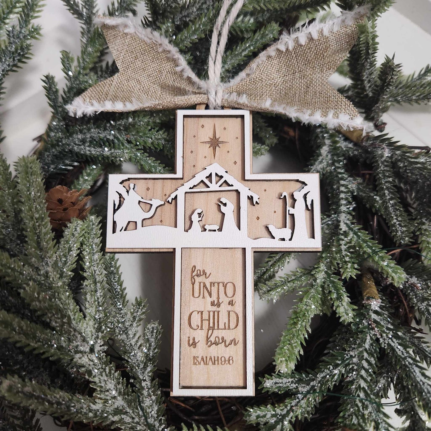 For unto us a child is born: 3D Ornaments A4332N