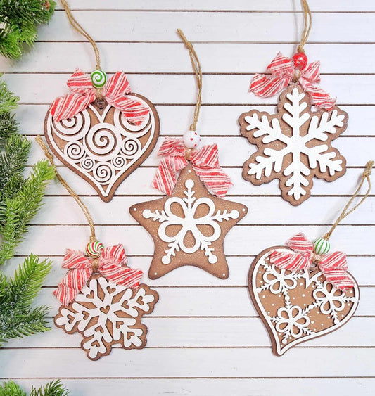 Gingerbread ornaments: 3D Ornaments