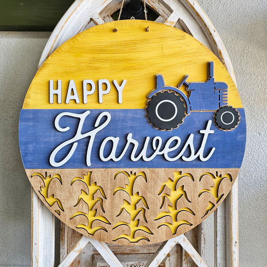 Happy Harvest:  3D round door hanger