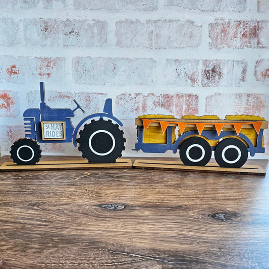 Farm Tractor Hay Rides: Chunky Shelf Sitter