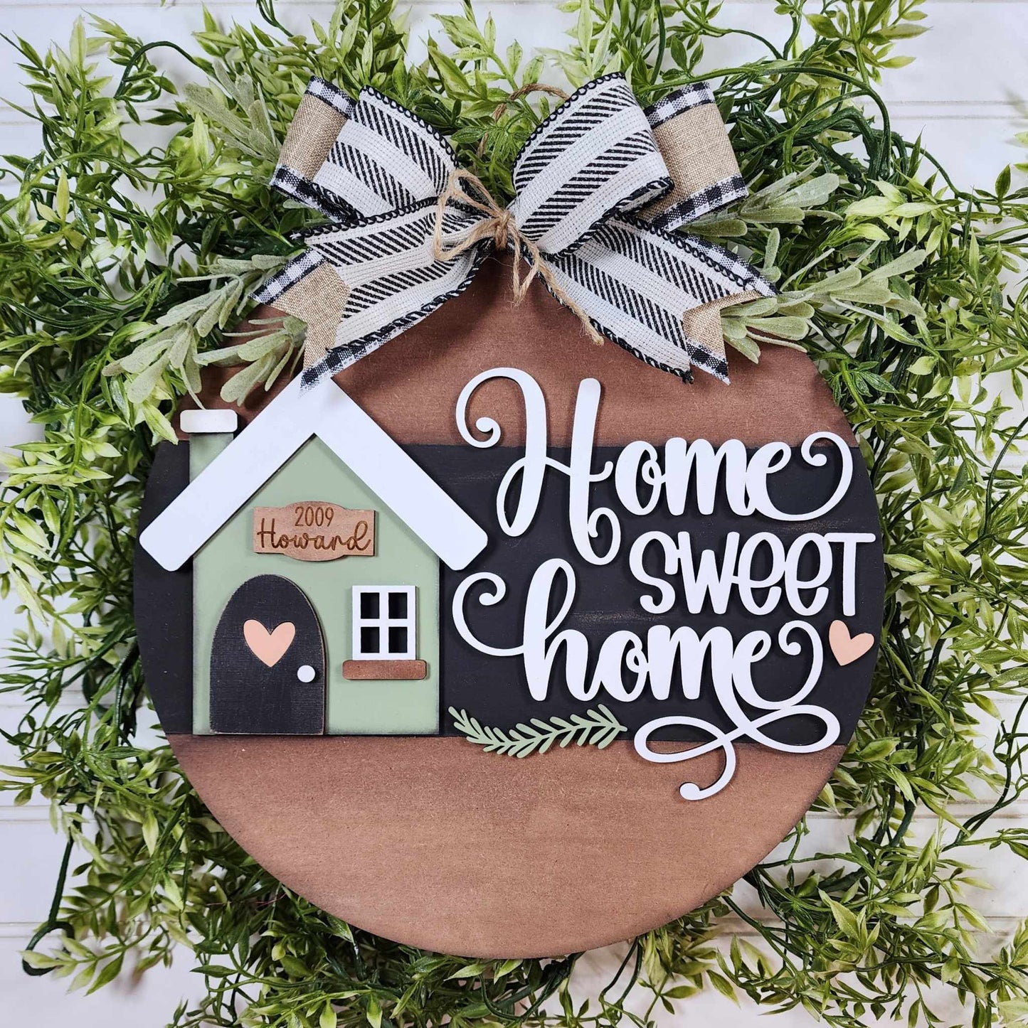 Home Sweet Home: 3D round door hanger