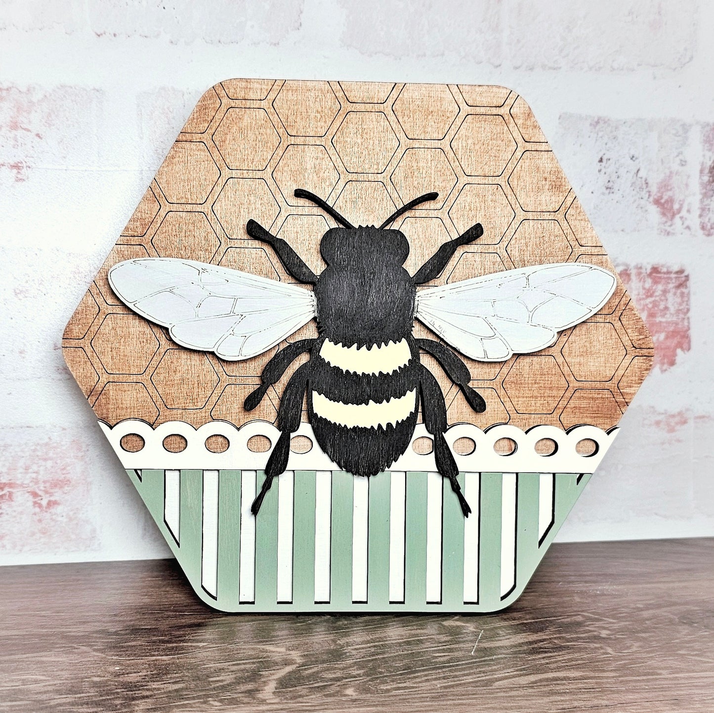 Honeycomb -Bee: 3D round door hanger