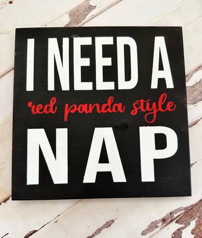 I need a red panda style nap: Square Design A5846N