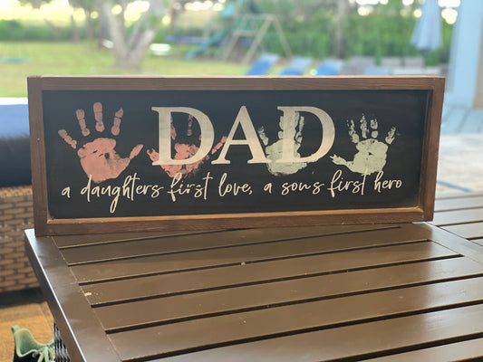 DAD -handprints:  Plank Design A1880N
