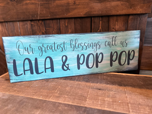 Our greatest blessings call us (personalized): Plank Design A1866N