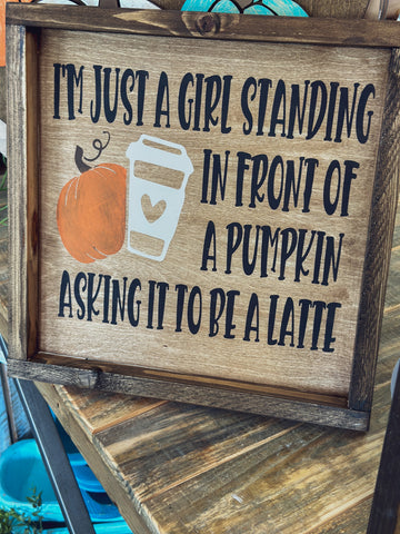 I'm just a girl standing in front of a latte : Square Design A4328N