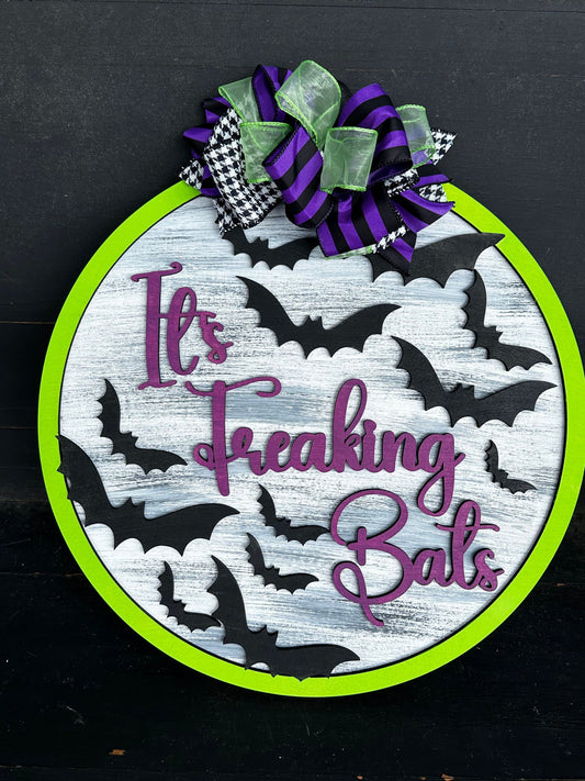 It's Freaking Bats: 3D round door hanger