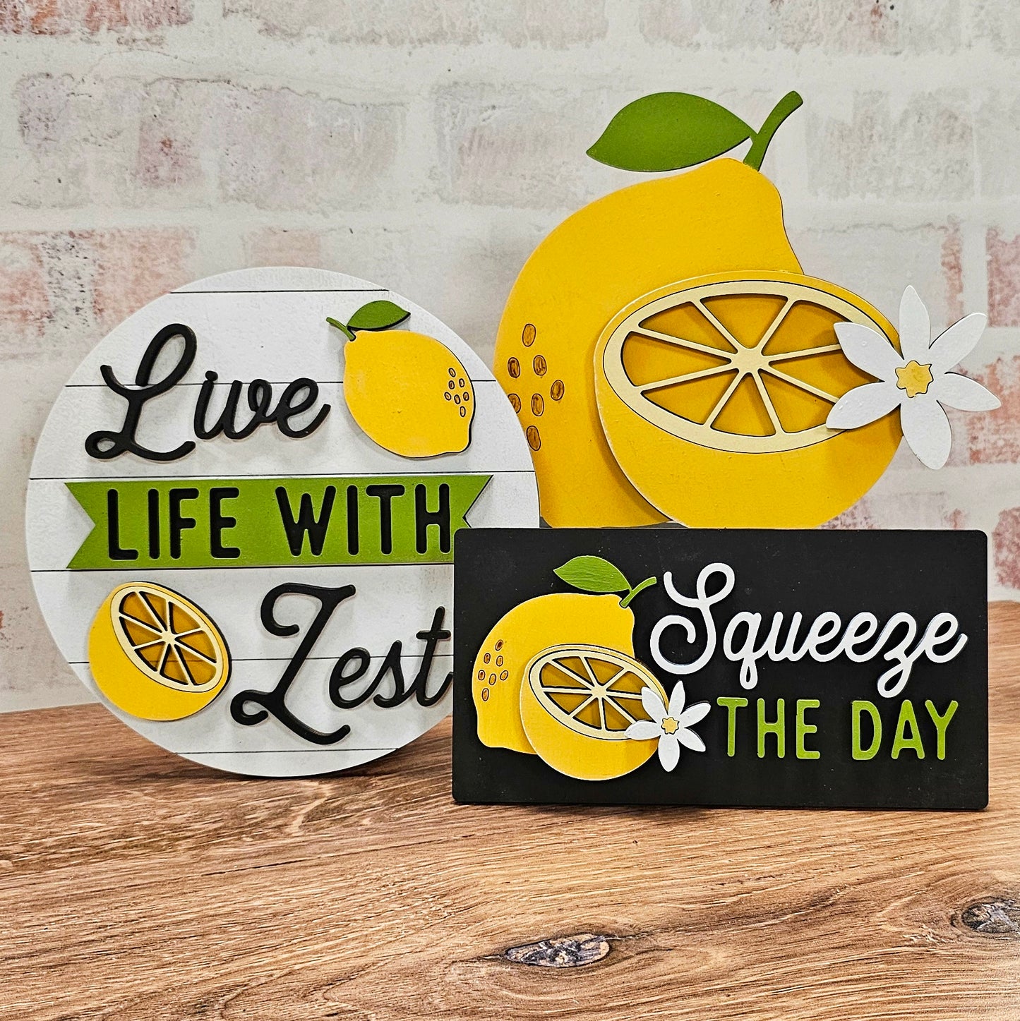 Lemon Trio: Chunky Shelf Sitter