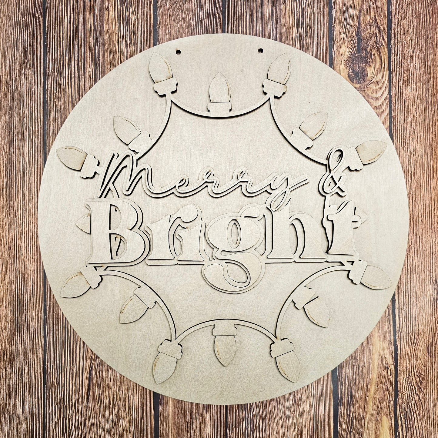 Merry and Bright: 3D round door hanger A5972N