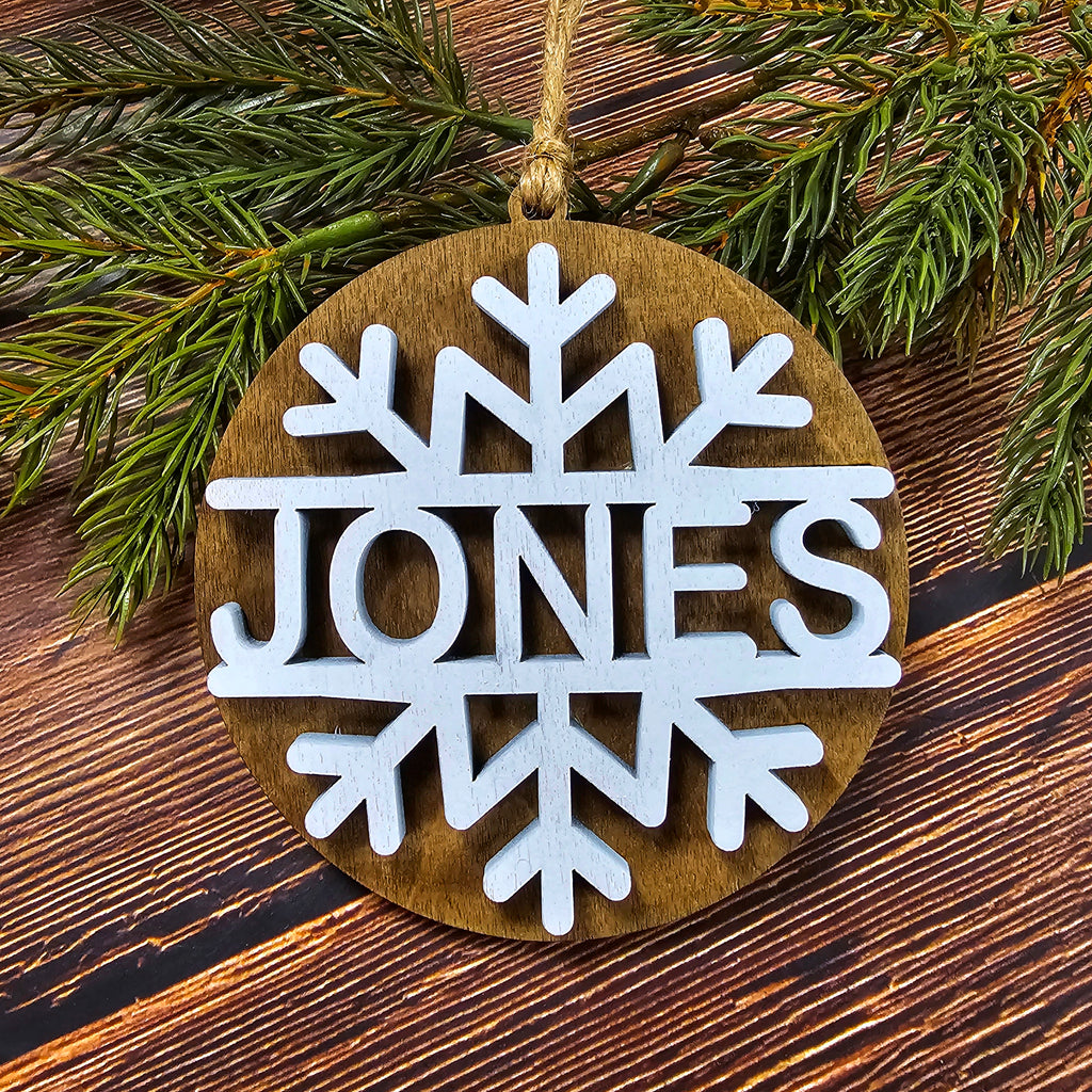 Wooden Snowflake Ornaments