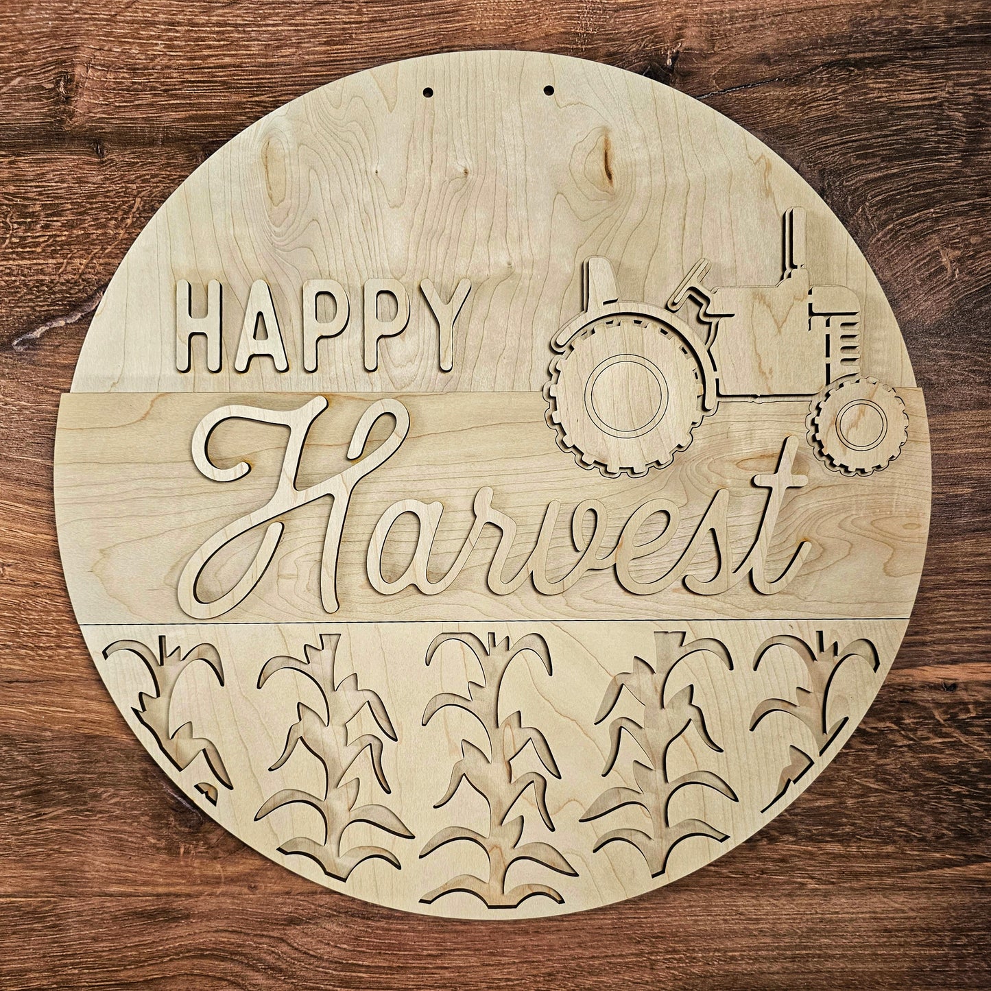 Happy Harvest:  3D round door hanger