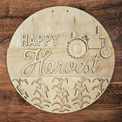 Happy Harvest:  3D round door hanger