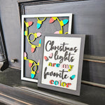 Christmas Lights Sign Duo: 3D Rectangle A5973N