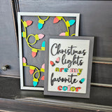 Christmas Lights Sign Duo: 3D Rectangle A5973N