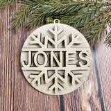 Personalized Snowflake Ornament: 3D Ornaments A5837N