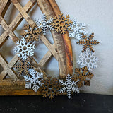 Snowflake Wreath: Novelty door hanger A5835N