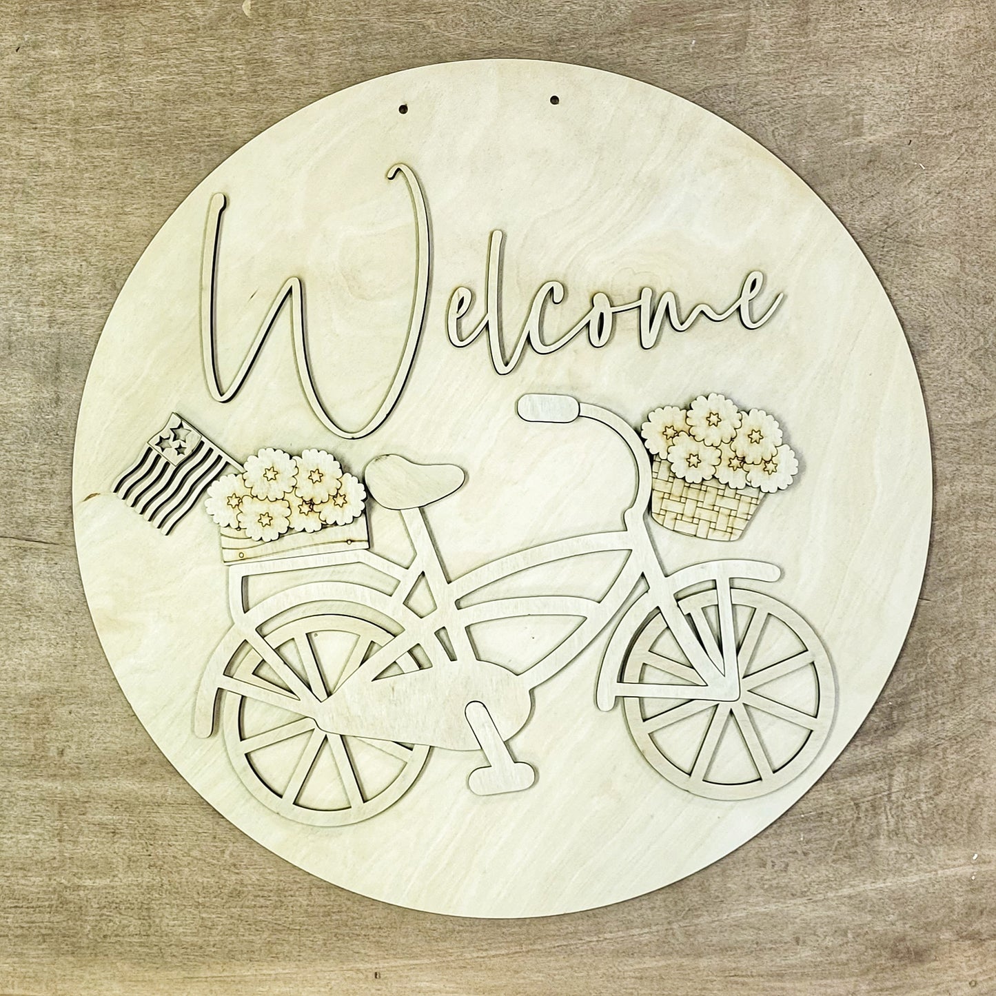 Welcome Bike:  3D round door hanger A1855N