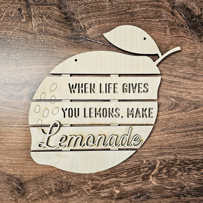 When life gives you lemons: Novelty door hanger