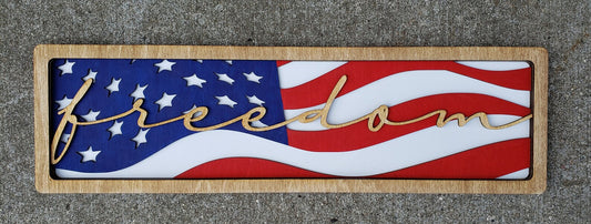 Freedom Flag: 3D Plank