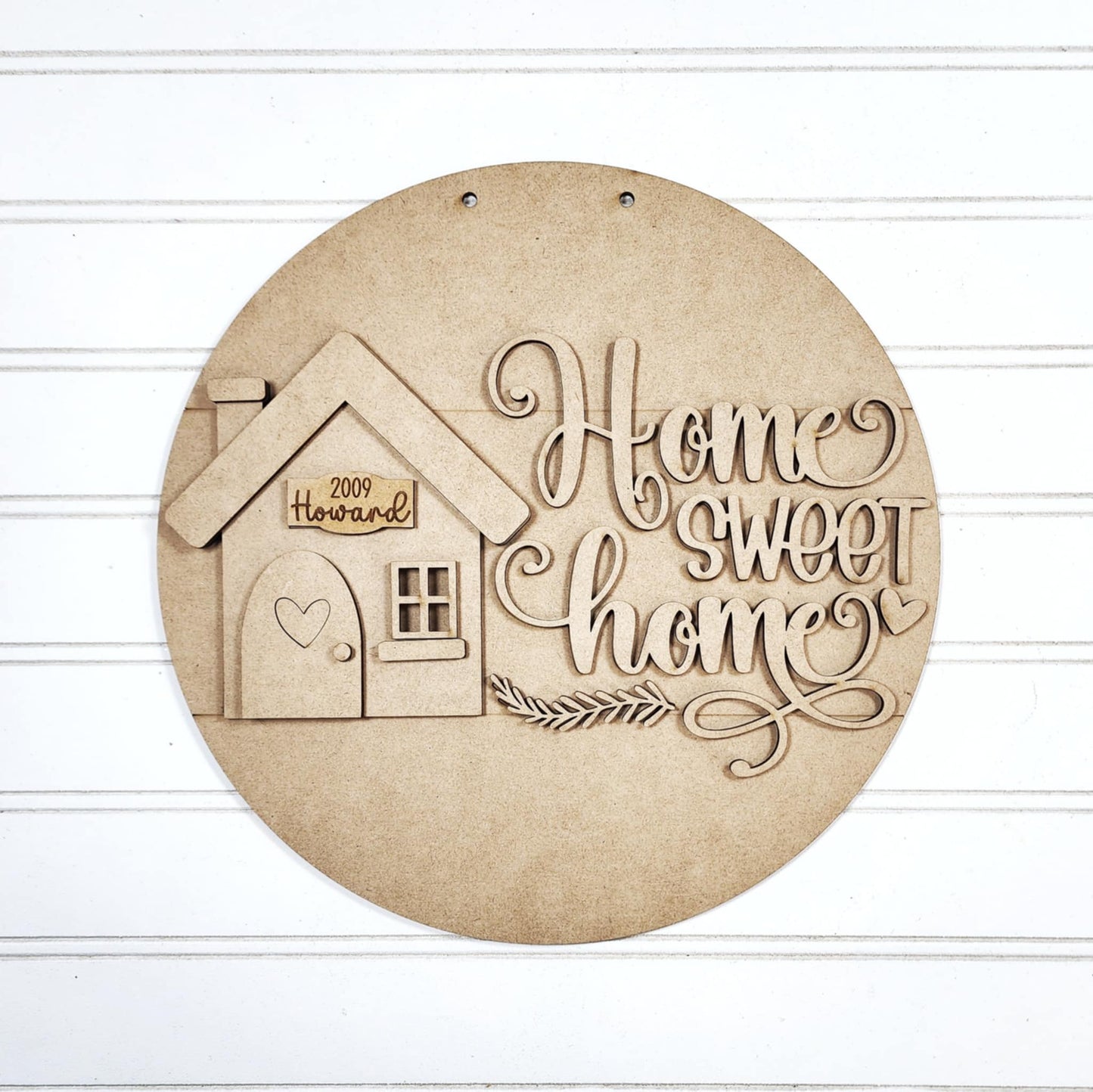 Home Sweet Home: 3D round door hanger