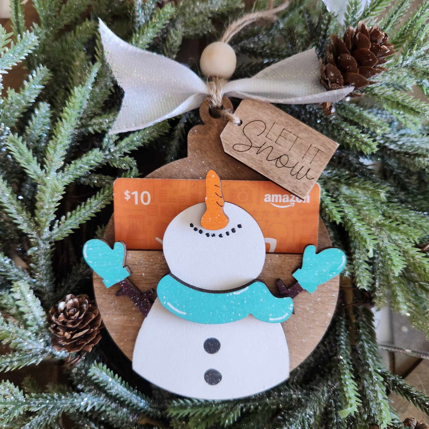 Snowman gift card holder: 3D Ornaments