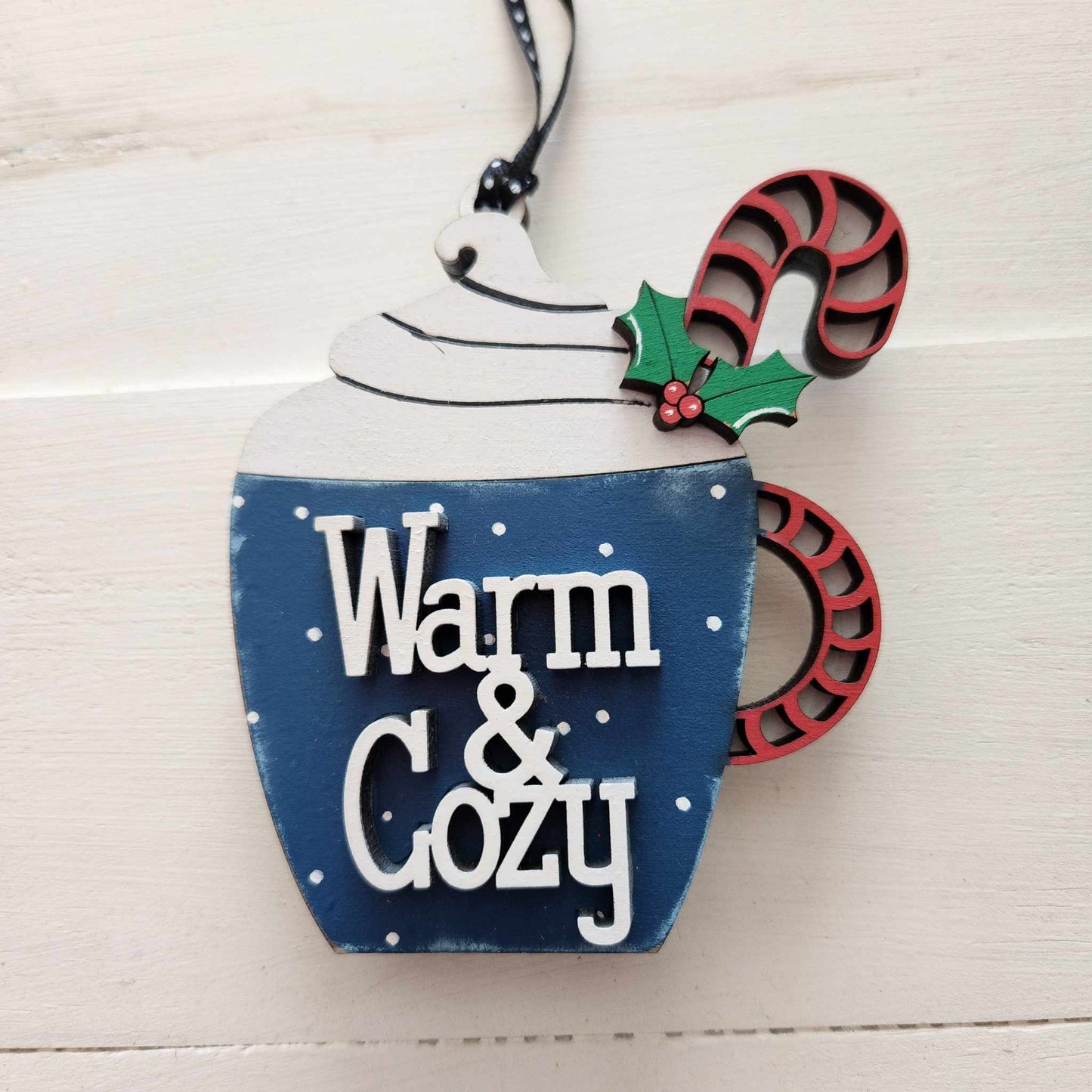 Hot Cocoa Mug gift card holders: 3D Ornaments