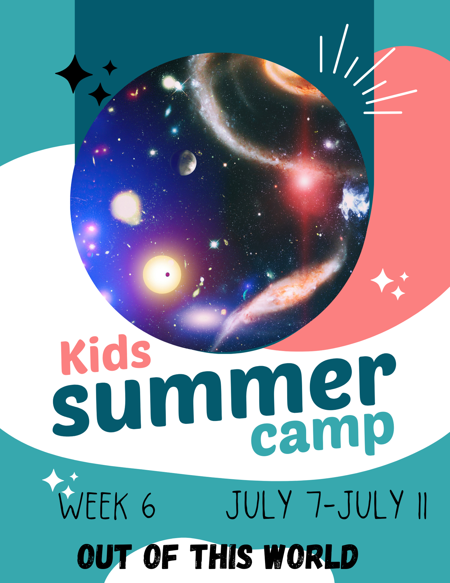 2025 KIDS SUMMER CREATIVITY CAMP! Week 6 July 7-11 Out of this world