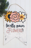 Locally grown flowers: 3D Door hanger A1826N