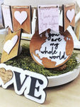 Love Languages:  Laser Tiered Tray Collection A1773N
