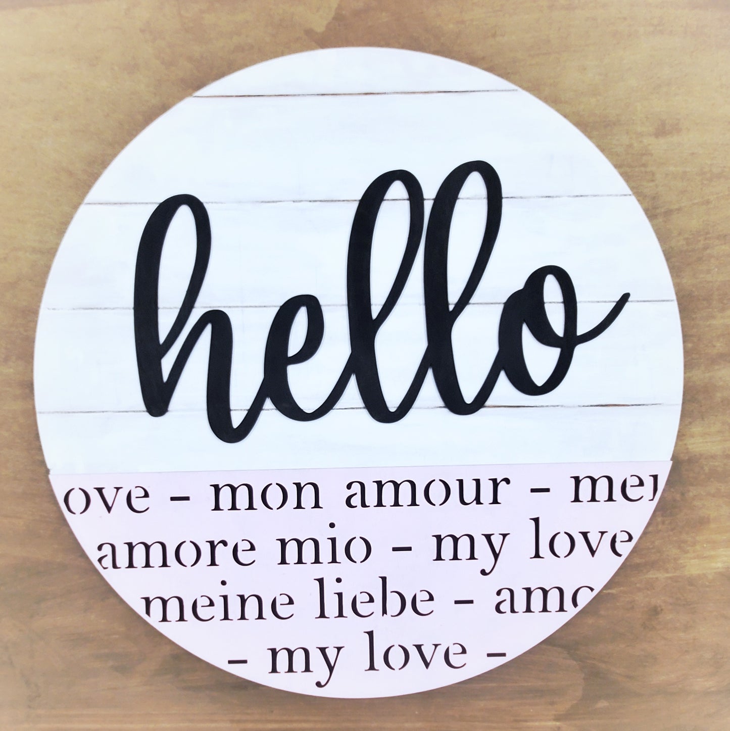 Hello My Love:   3D round door hanger A1789N