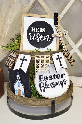He is Risen:  Laser Tiered Tray Collection A1791N