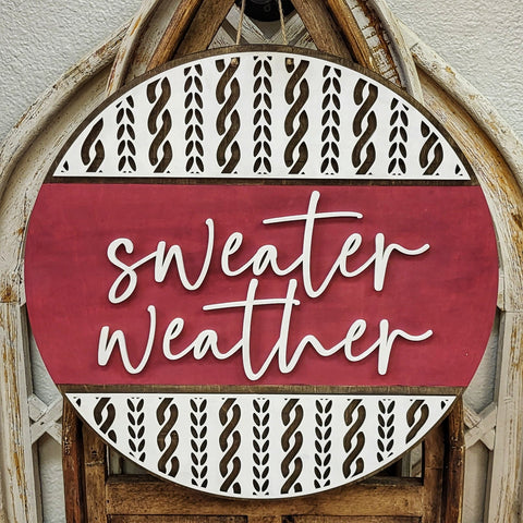 Sweater Weather:  3D round door hanger A1711N