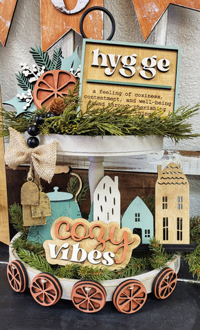 Hygge Cozy Vibes: Laser Tiered Tray Collection A1756N